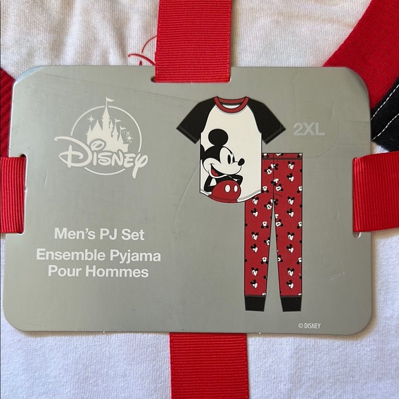 Disney Men's Red and Black Pajama Set - Picture 2 of 3